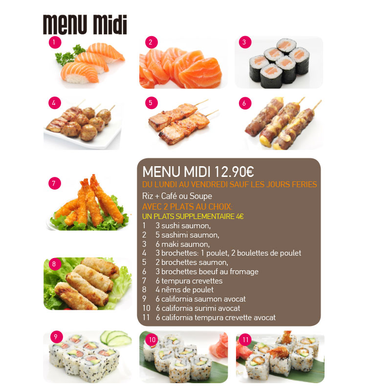 MENU MIDI.2 PLATS AU CHOIX: